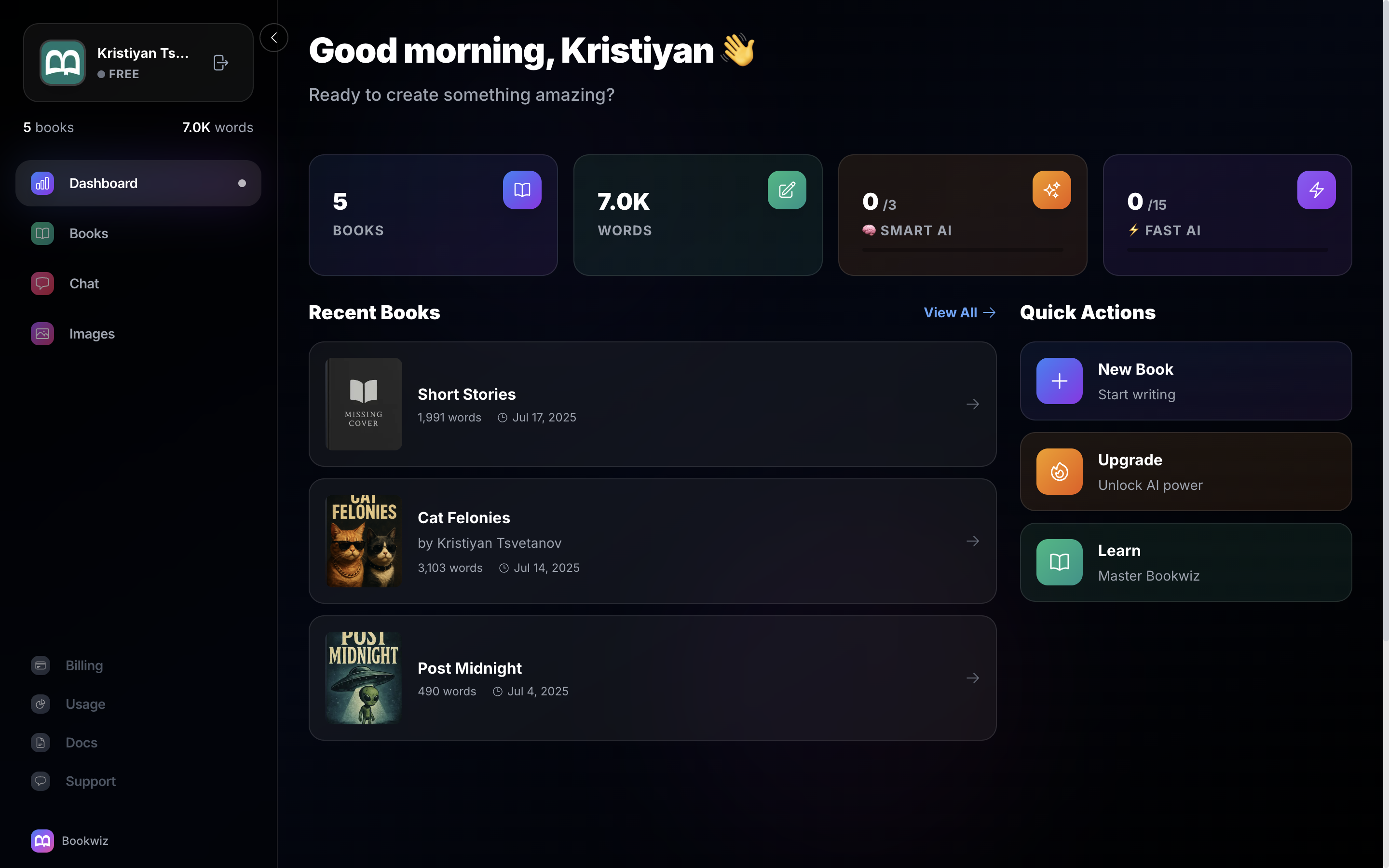 BookWiz Writing Assistant